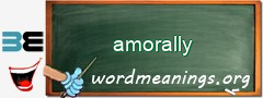 WordMeaning blackboard for amorally
